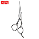 Mizutani ACRO New Beak scissors in silver, featuring a sleek design and high-durability precision ball bearing for smooth performance.