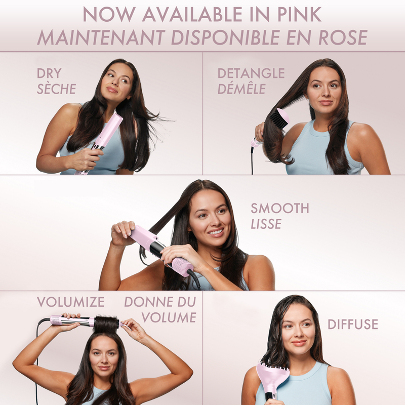 Eikonic Academy Salon Barbershop Hairstyling Barbering BaByliss PRO Nano Titanium STYLE SWITCH Ionic Multi Styler Dryer Limited Edition Pink