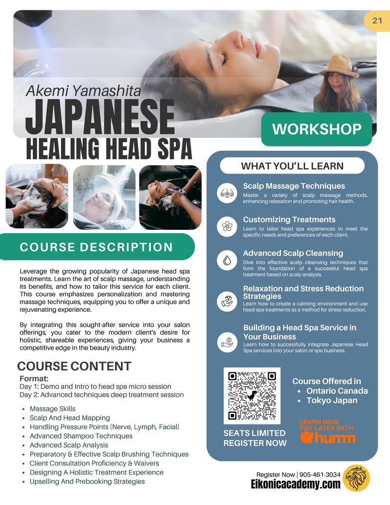 Japanese Head Spa Course Workshop