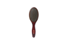 A hairbrush with a glossy dark reddish-brown handle and a dark bristle pad, shown vertically against a plain white background. The brand name 'HOTYAO' is printed on the handle.