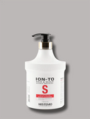 White bottle with pump labeled 'ION-TO' on a gray background