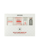 HISTEMO Scalp Care Smart Kit containing shampoo, conditioner, hair toner, and a scalp massage brush, presented in a white box with a clear window.
