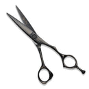 Detailed view of the Mizutani ACRO Stephen Moody scissors, emphasizing the sharp, durable blades and stylish design.