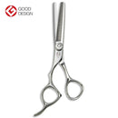 Mizutani Black-Smith Fit Thinning 30 Lefty scissors in silver, featuring 30 teeth designed for precise thinning and texture control with a unique ergonomic handle.