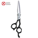 Mizutani SWORD Carbon scissors in silver with a sleek, polished finish, showcasing the classic 'Hamaguri' edge for precise cutting.