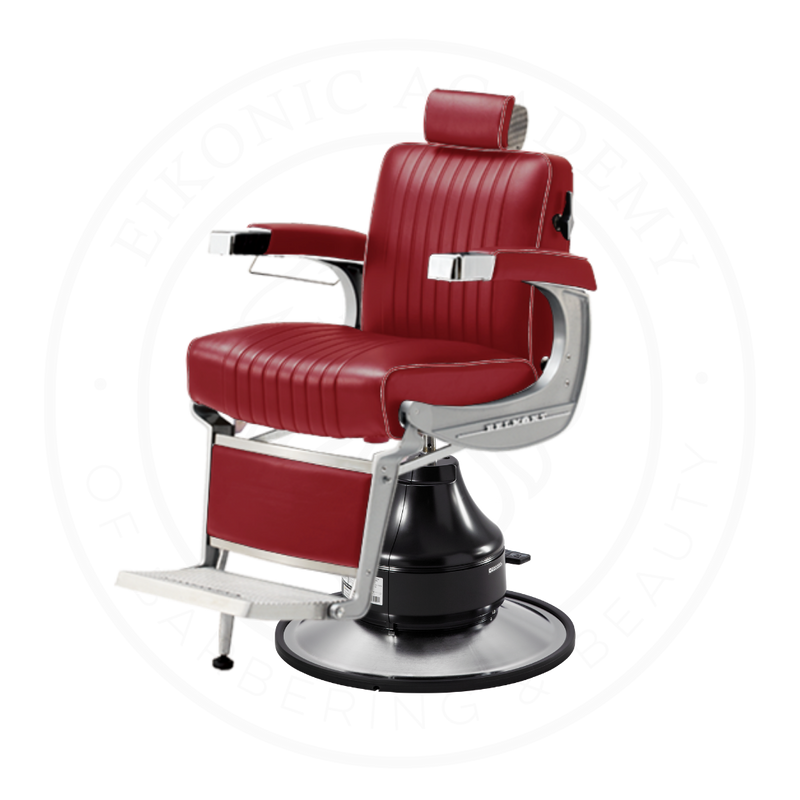 Takara Belmont Classic Barber Chair 225 with Motorized Electric Black Base MEB