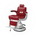 Takara Belmont Classic Barber Chair 225 with Motorized Electric Silver Base MES