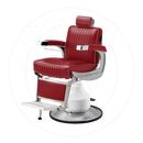 Takara Belmont Classic Barber Chair 225 with Motorized Electric White Base MEW
