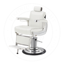 Takara Belmont Classic Elite White Barber Chair 225EW with Chrome Base