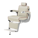 Takara Belmont Classic Barber Chair 225 with Motorized Electric White Base MEW
