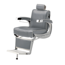 Takara Belmont Classic Barber Chair 225 with Motorized Electric Silver Base MES