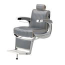 Takara Belmont Classic Barber Chair 225 with Motorized Electric White Base MEW