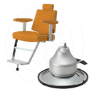 Takara Belmont 405 with Silver MES Base Barber Chair